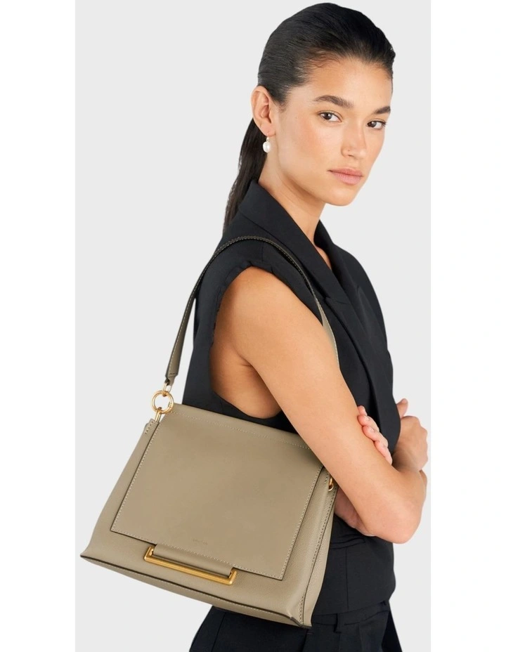 Elm Medium Satchel Bag in Mushroom image 5