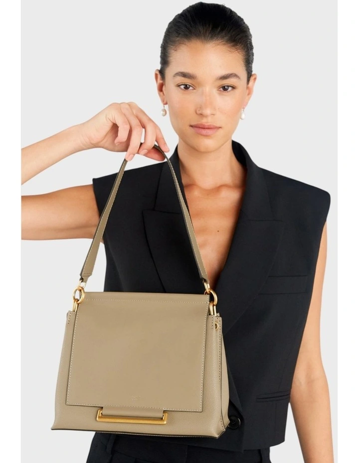 Elm Medium Satchel Bag in Mushroom image 6