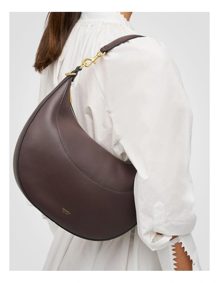 Florence Medium Hobo Bag in Mahogany image 4