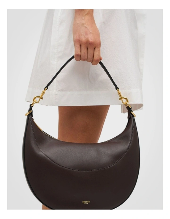 Florence Medium Hobo Bag in Mahogany image 5