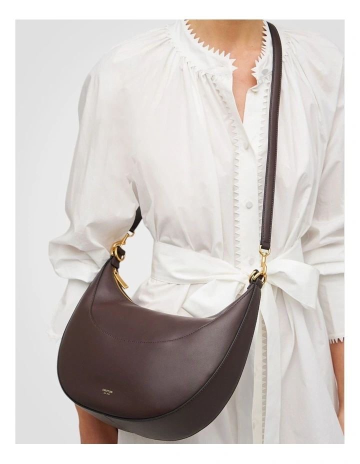 Florence Medium Hobo Bag in Mahogany image 6