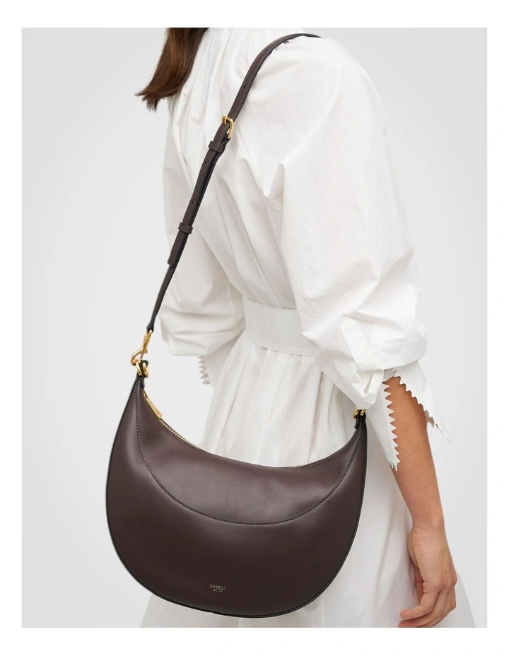 Florence Medium Hobo Bag in Mahogany image 7