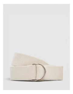 Quinn Webbing Belt in Antique White