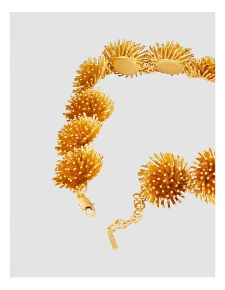 Urchin Necklace in Worn Gold image 3