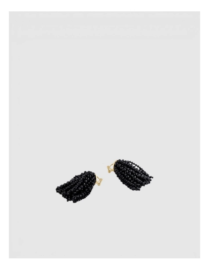 Fern Drop Earrings in Black image 2
