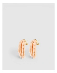 Fern Drop Earrings in Pink