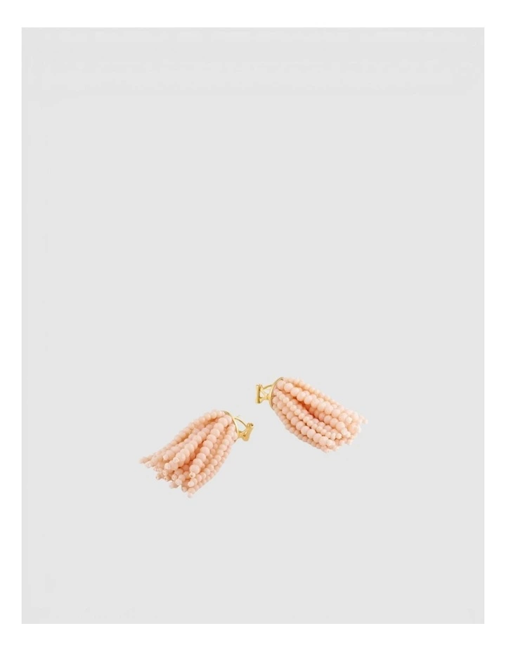 Fern Drop Earrings in Pink image 2