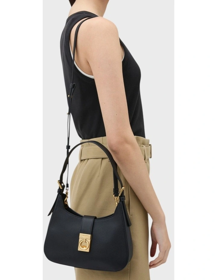 Yvonne Baguette Bag in Black image 6