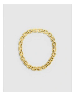 James Necklace in Worn Gold