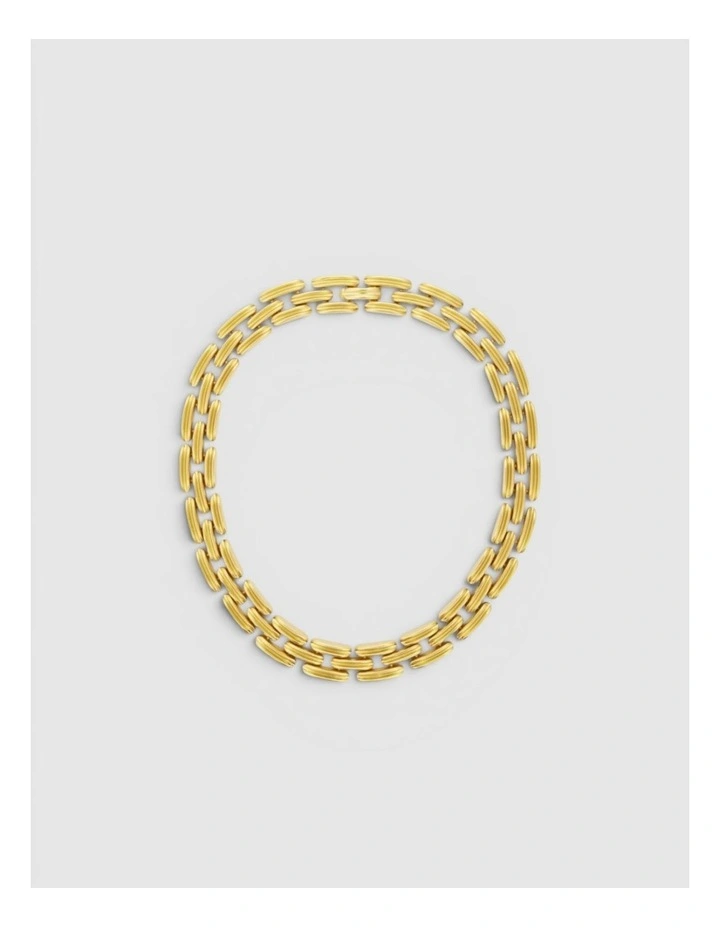 James Necklace in Worn Gold image 1
