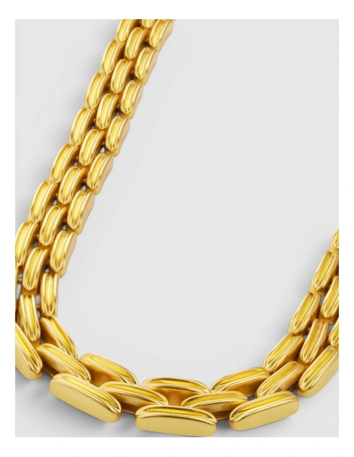 James Necklace in Worn Gold image 2