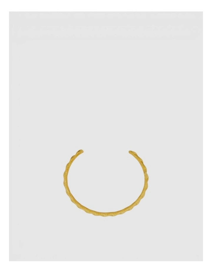 Naia Narrow Cuff in Worn Gold image 1