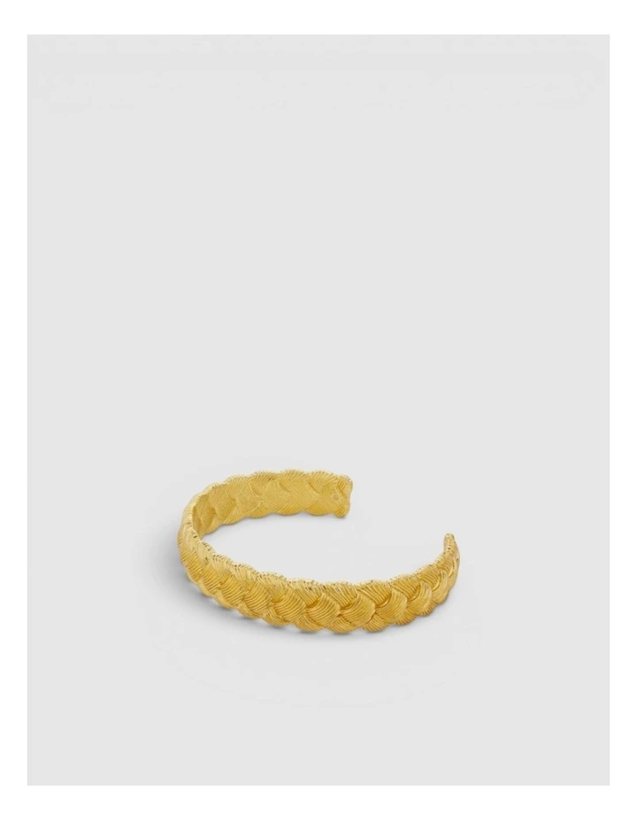 Naia Narrow Cuff in Worn Gold image 2