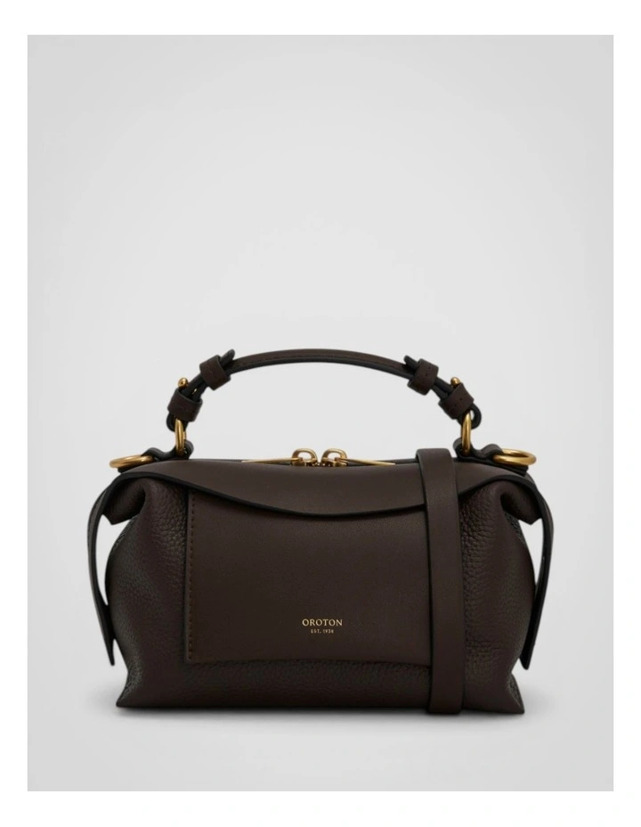 Mica Mini Bowler Bag in Dark Chocolate image 1