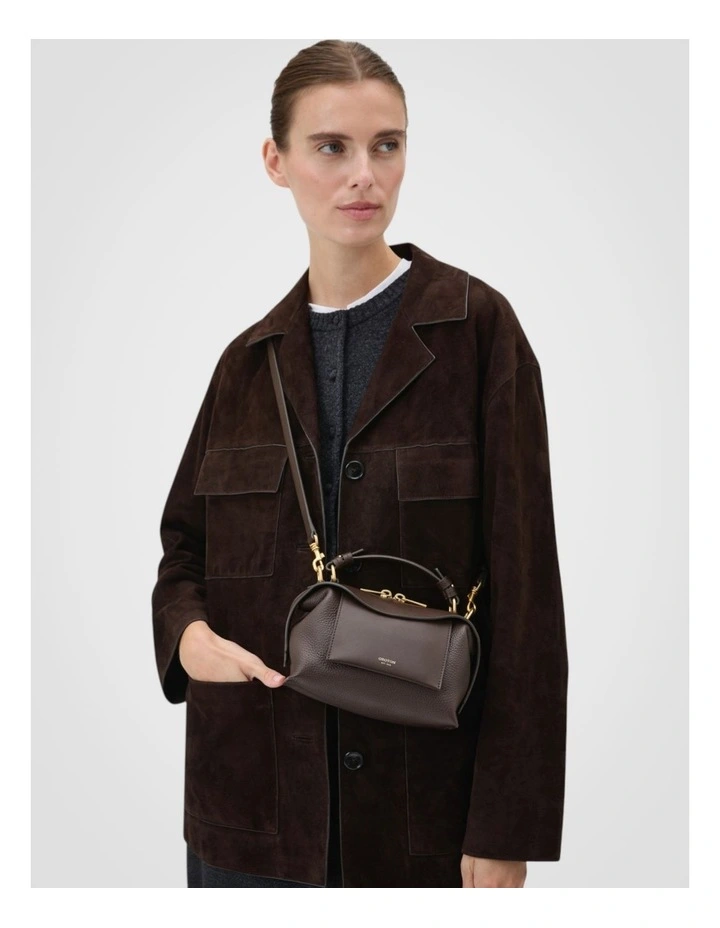 Mica Mini Bowler Bag in Dark Chocolate image 5