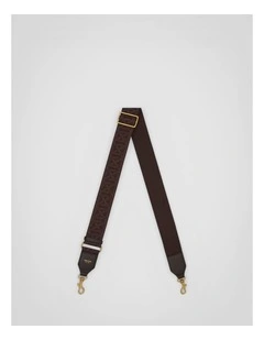Logo Bag Strap in Dark Chocolate