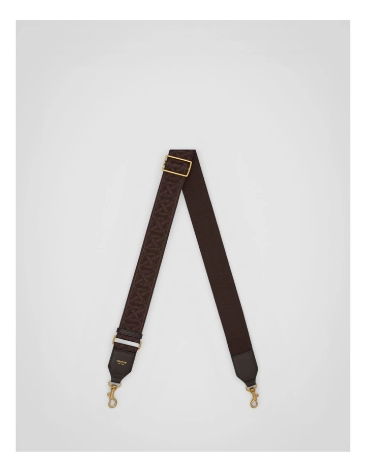 Logo Bag Strap in Dark Chocolate image 1