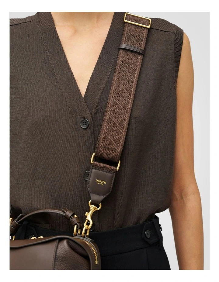 Logo Bag Strap in Dark Chocolate image 4