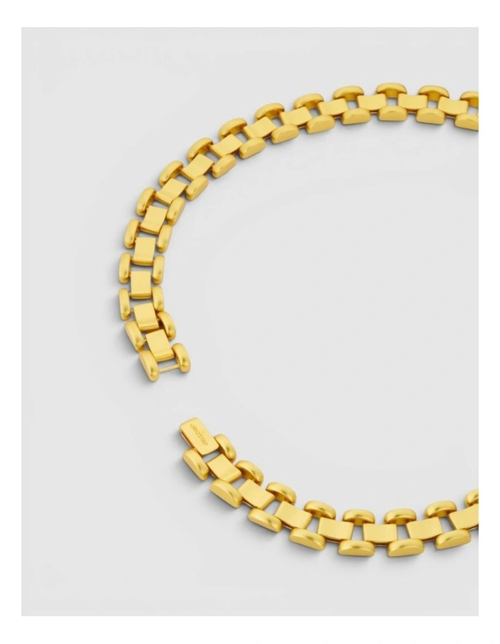 Asher Necklace in Worn Gold image 3