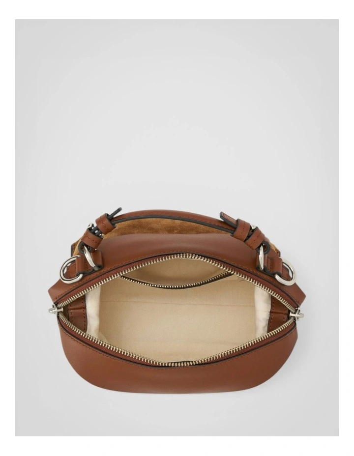 Mica Suede Bowler Bag in Teak image 3
