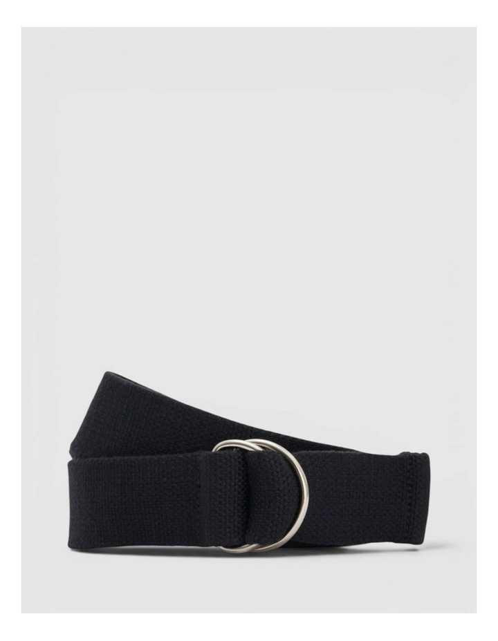 Quinn Webbing Belt in Washed Black image 1