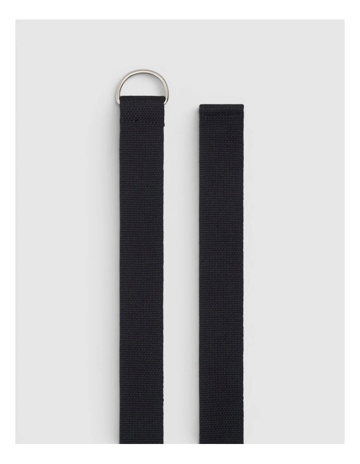 Quinn Webbing Belt in Washed Black image 2