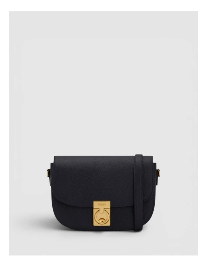 Yvonne Small Saddle Bag in DARK NAVY image 1