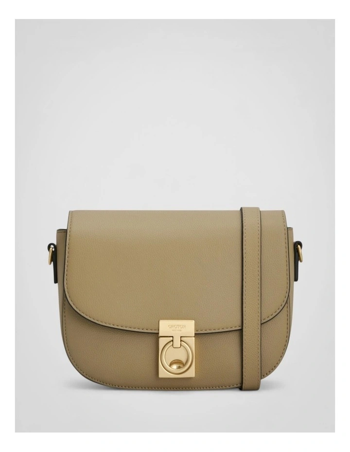 Yvonne Small Saddle Bag in Mushroom image 1