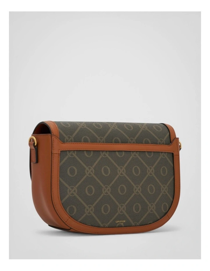 Yvonne Signature Medium Saddle Bag in Cognac image 2