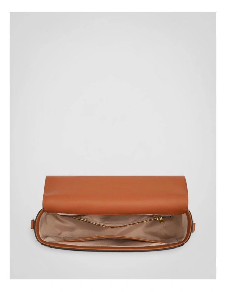 Yvonne Signature Medium Saddle Bag in Cognac image 3