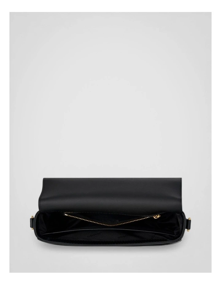 Yvonne Signature Small Saddle Bag in Black image 3