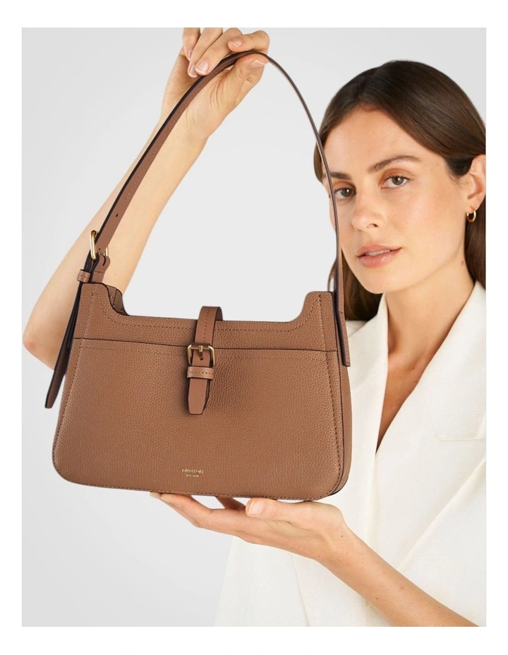 Dylan Baguette Bag in Tan image 4