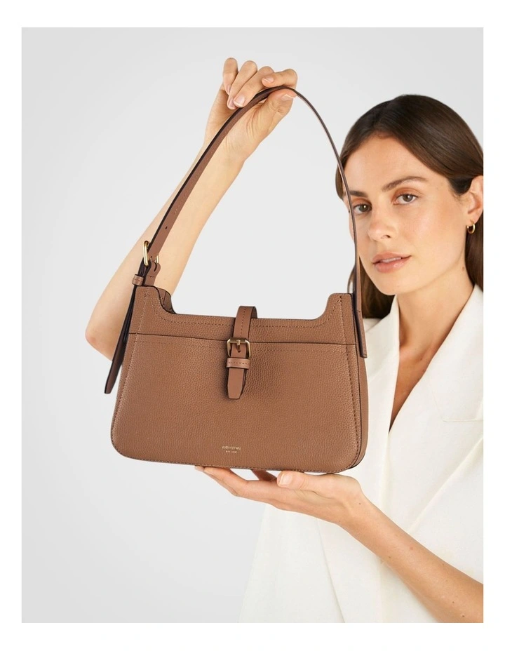 Dylan Baguette Bag in Tan image 5