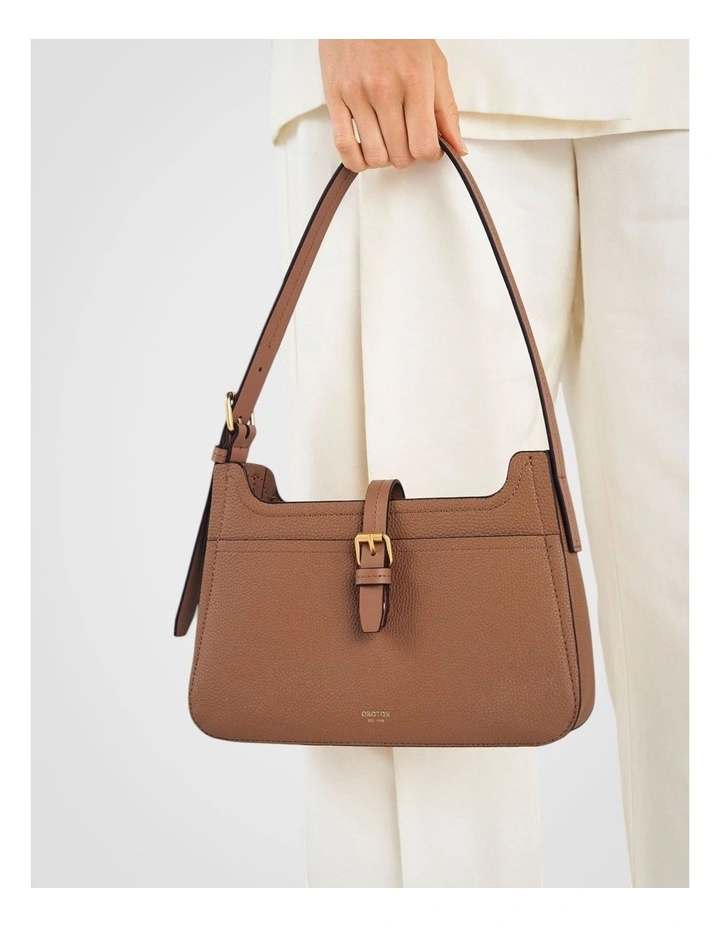 Dylan Baguette Bag in Tan image 7