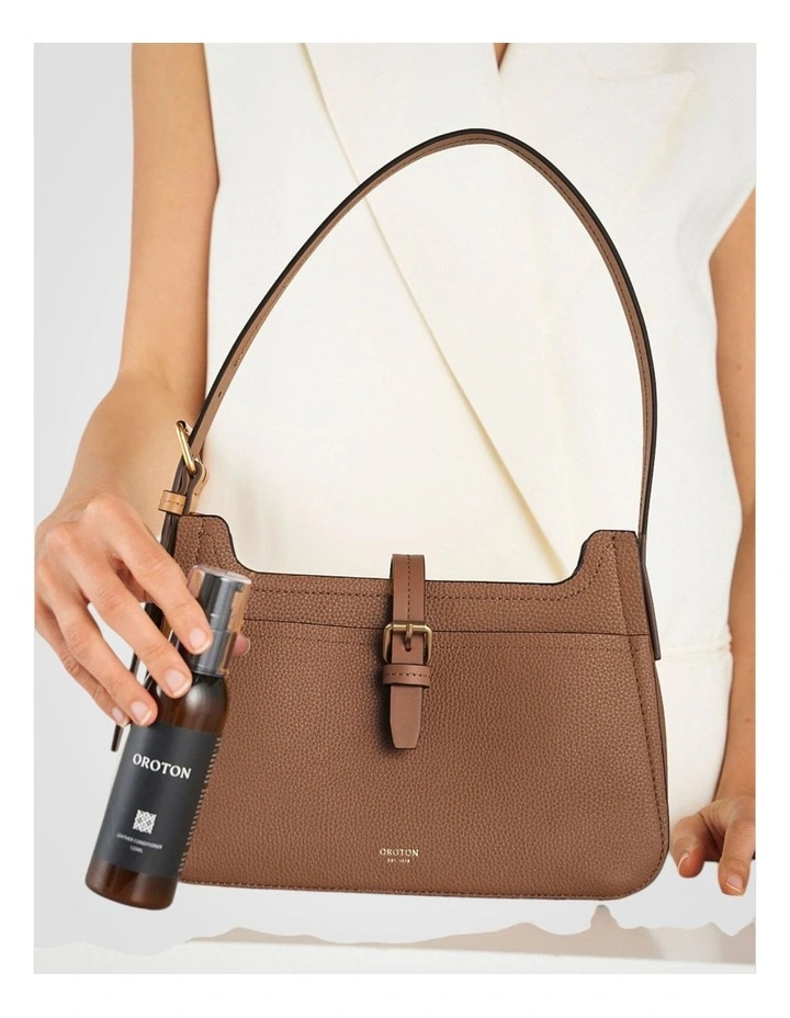 Dylan Baguette Bag in Tan image 7