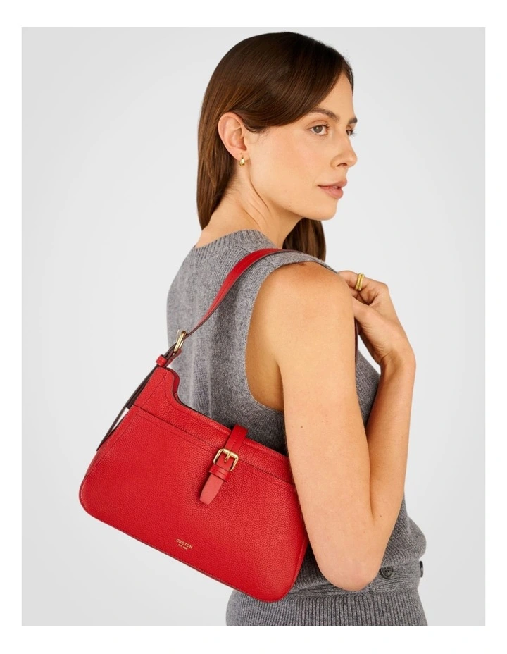 Dylan Baguette Bag in Dark Ruby image 4