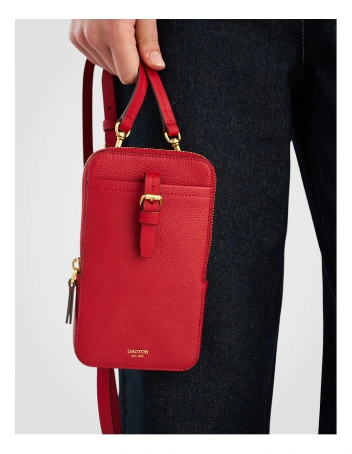 Dylan Phone Crossbody Bag in Dark Ruby image 5