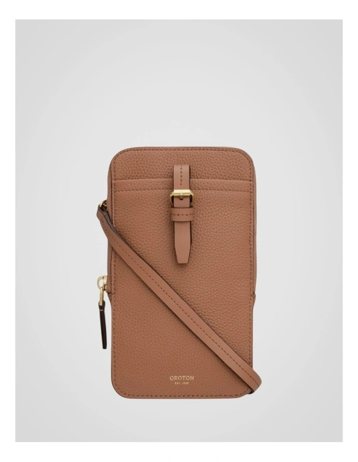 Dylan Phone Crossbody in Tan image 1