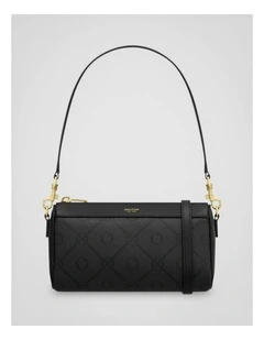 Harvey Signature Baguette Crossbody in Black