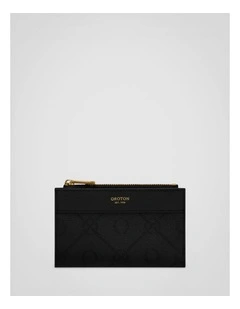 Harvey Signature 12 Credit Card Zip Wallet in Black