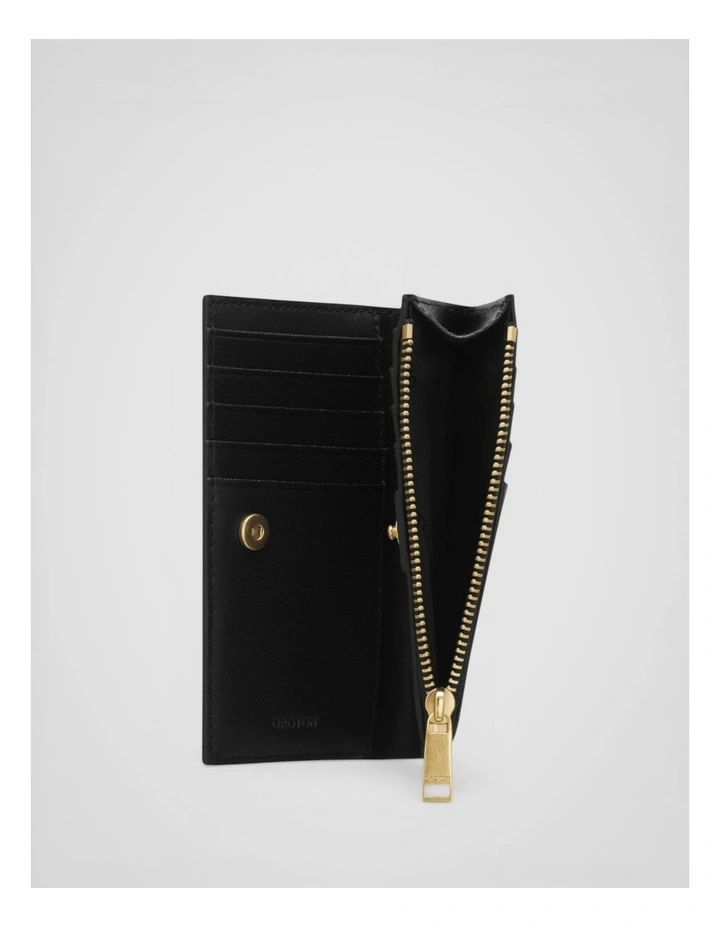Harvey Signature 12 Credit Card Zip Wallet in Black image 3
