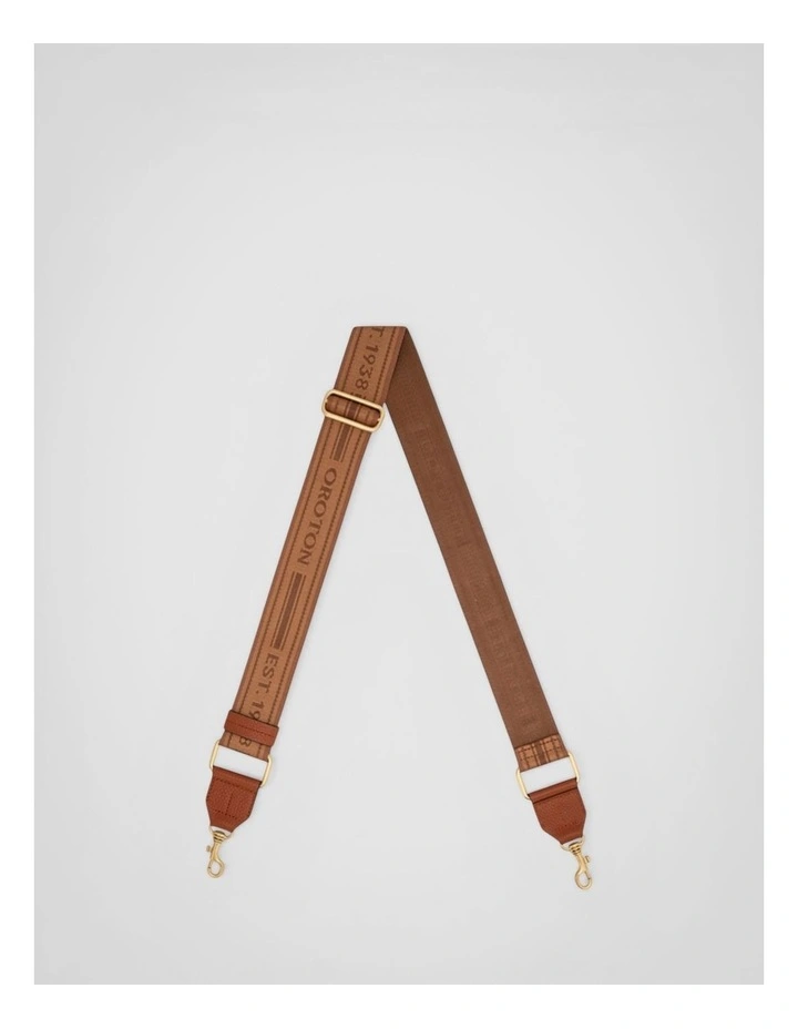 Heather Long Webbing Strap in Tan/Cognac image 1