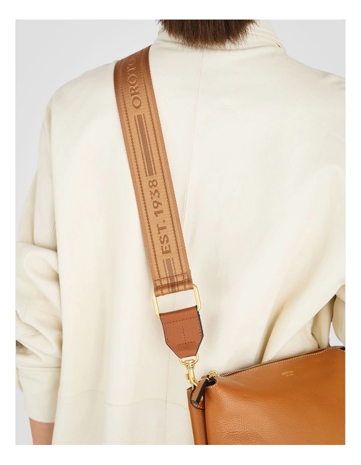 Heather Long Webbing Strap in Tan/Cognac image 5