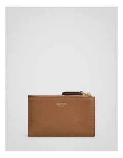 Eve 12 Credit Card Zip Wallet in Tan