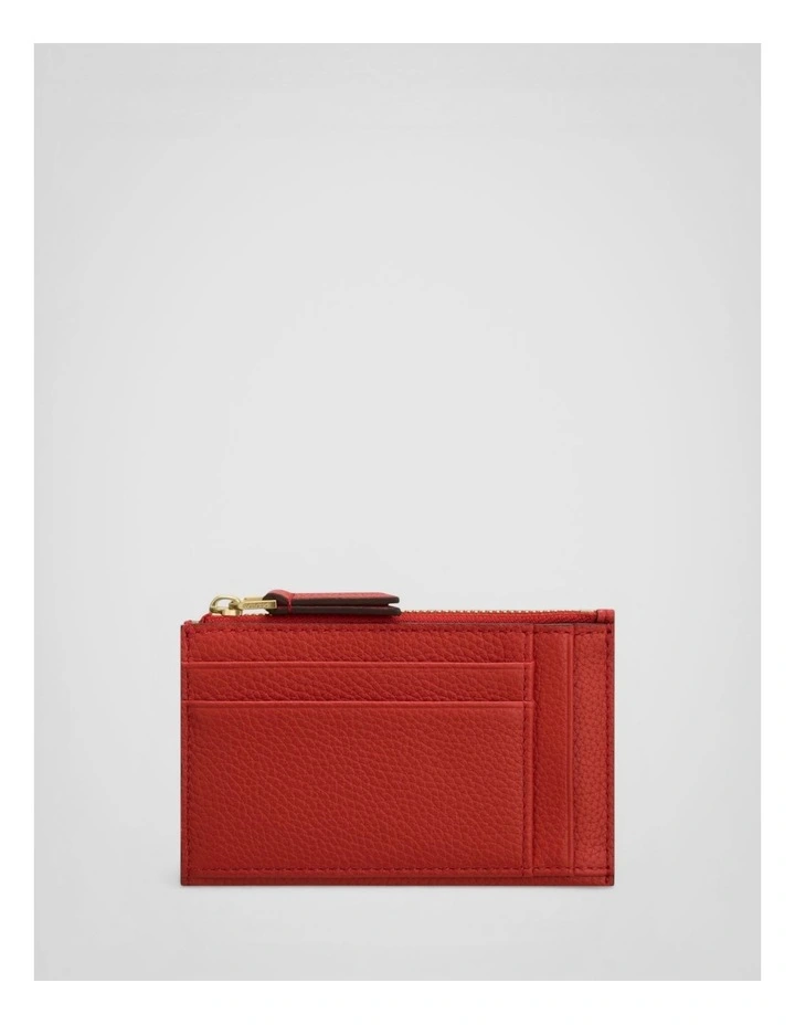 Eve Mini 4 Credit Card Zip Pouch in Dark Ruby image 2