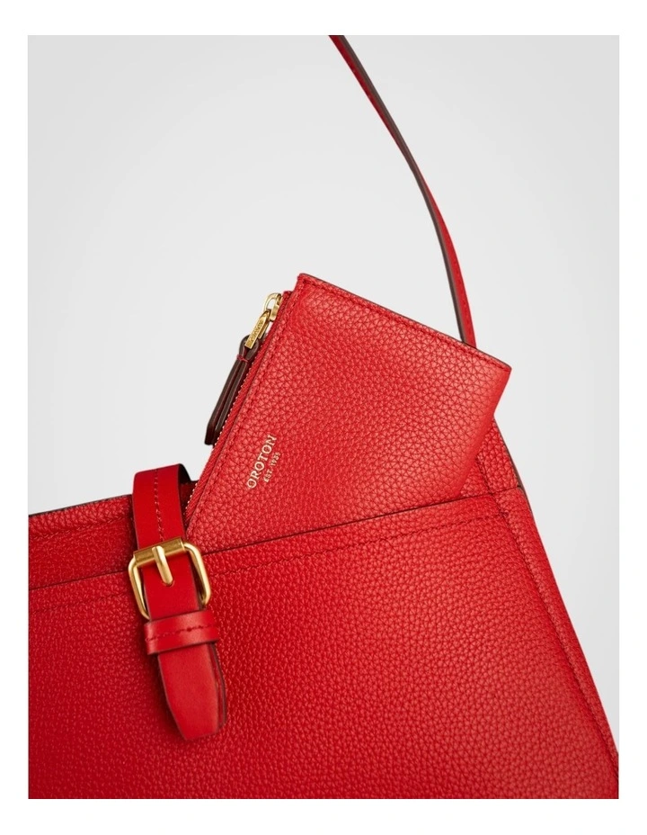 Eve Mini 4 Credit Card Zip Pouch in Dark Ruby image 4