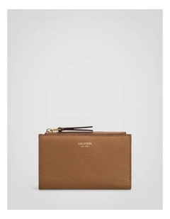 Eve Mini 4 Credit Card Zip Pouch in Tan