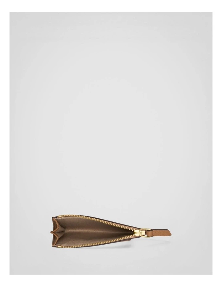 Eve Mini 4 Credit Card Zip Pouch in Tan image 3