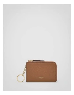 Eve Pouch With Key Ring in Tan
