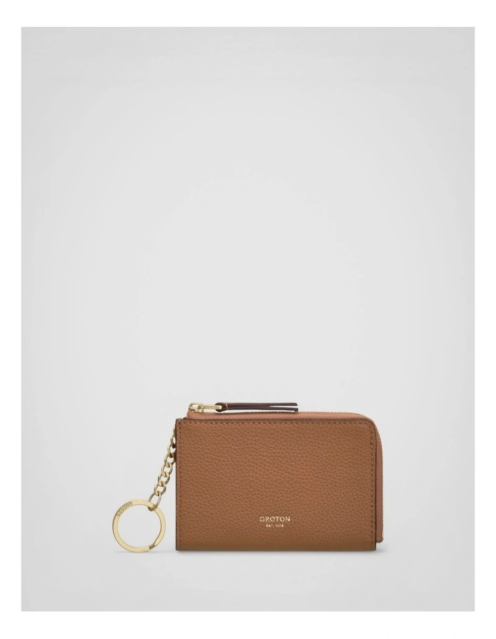 Eve Pouch With Key Ring in Tan image 1
